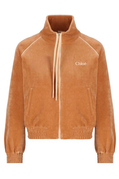 Chloé High-Neck Logo Track Jacket
