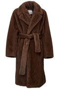 'S Max Mara Smmmiss Belted Fur Long Coat