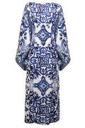 Dolce & Gabbana Majolica Print Wide Sleeves Dress