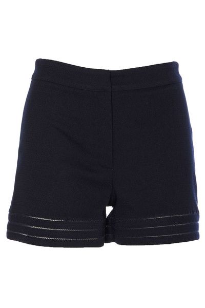 TWINSET High-Waist Embroidered Shorts