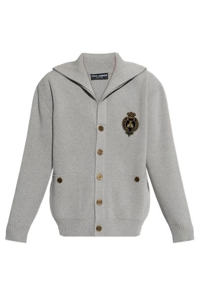 Dolce & Gabbana Crest Patch Buttoned Cardigan