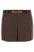 Miu Miu Belted Mini Skirt