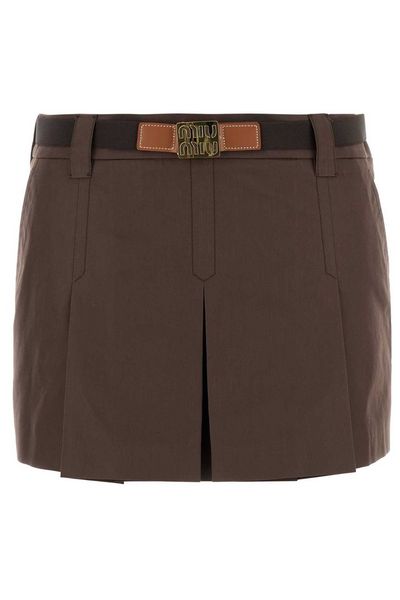 Miu Miu Belted Mini Skirt