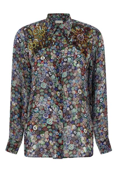Dries Van Noten Long Sleeved Embellished Shirt