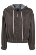 Ziggy Chen Cropped Full-Zip Hoodie