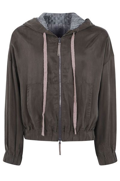 Ziggy Chen Cropped Full-Zip Hoodie