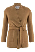 Max Mara Belted Open-Front Coat