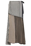 Maison Margiela Asymmetric Striped Maxi Skirt