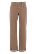 Brunello Cucinelli Logo Patch Turn-Up Hem Jeans