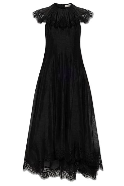 Zimmermann Lace-Trim Open-Back Dress