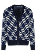 Burberry Checked V-Neck Cardigan