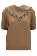 Prada Embellished Knitted Jumper