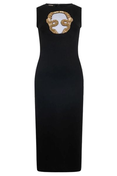 Roberto Cavalli Embroidered Sleeveless Dress