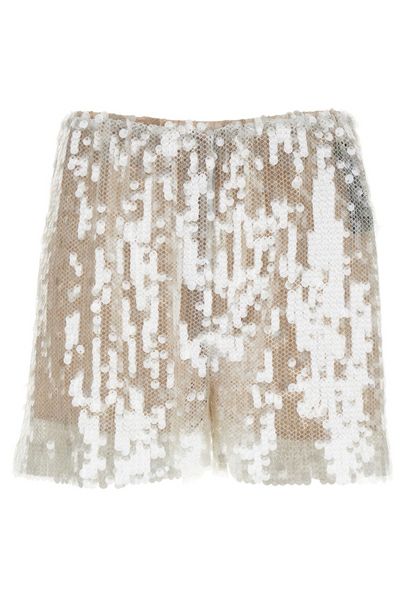 Federica Tosi Sequin Net Design Tech Shorts