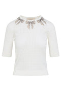 Valentino Bow Embellished Crewneck Jumper