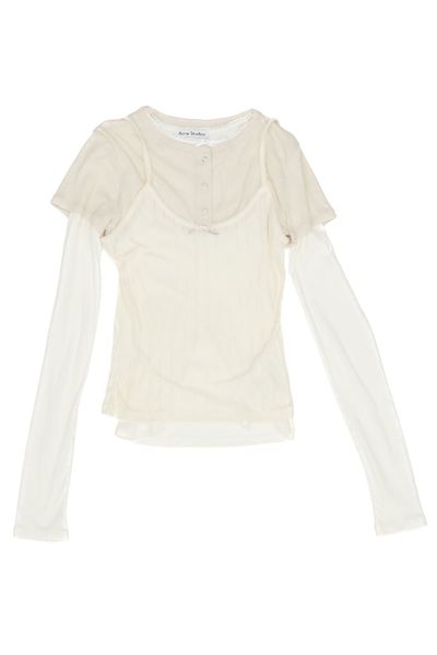 Acne Studios Bow Layered Jersey Shirt