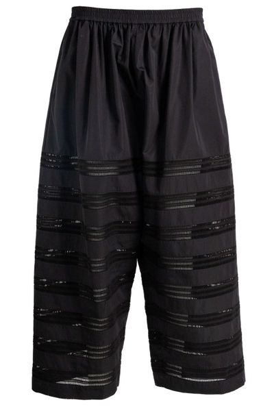 Alaïa Sheer Stripe Wide-Leg Pants