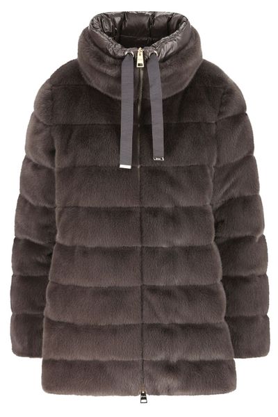 Herno Anthracite Drawstring Padded Jacket