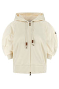 Moncler Puff-Sleeved Zip-Up Hoodie