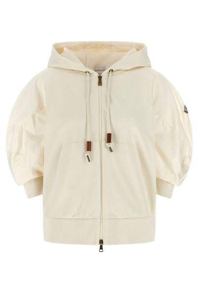 Moncler Puff-Sleeved Zip-Up Hoodie