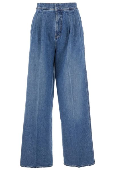 Alberta Ferretti Wide Leg Denim Jeans