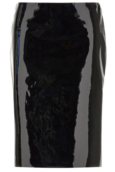 Ferragamo High-Waist Patent Pencil Skirt