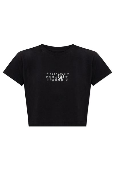 MM6 Maison Margiela Cropped Logo T-Shirt