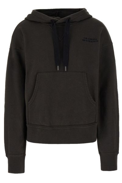 Isabel Marant Sylla Logo Embroidered Drawstring Hoodie