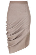 Fendi Asymmetric Draped Ribbed Skirt