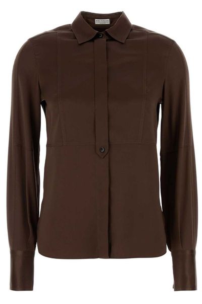 Brunello Cucinelli Long Sleeved Straight Hem Shirt