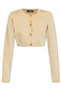 Versace Barocco Button-Up Cropped Cardigan