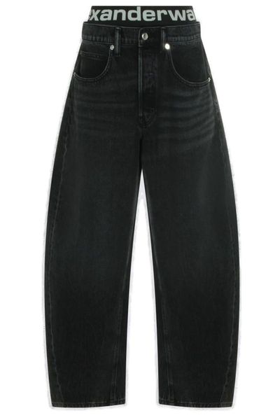 Alexander Wang Logo Waistband Blow-Up Jeans