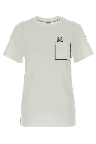Loewe Anagram Embroidered Crewneck T-Shirt