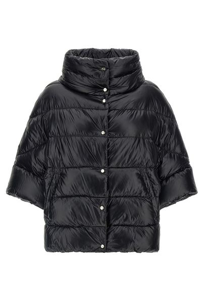 Herno Puffer Cape-Style Down Coat