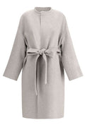 The Row Belted Waist Crewneck Coat