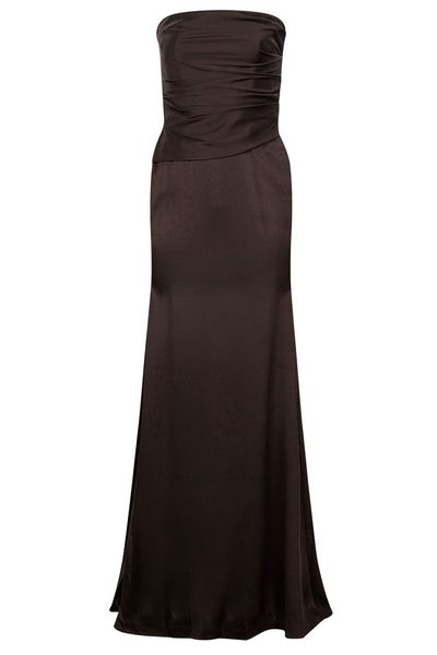 Alex Perry Strapless Tucked Gown