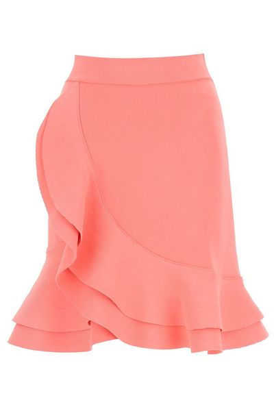 Alexander McQueen Ruffled Asymmetric Mini Skirt