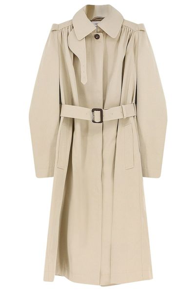 Alexander McQueen Pleated Belted Trench Coat