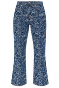 Ganni Logo Patch Flared Jeans