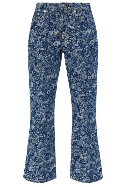 Ganni Logo Patch Flared Jeans