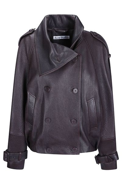 Acne Studios Double Breasted Leather Jacket