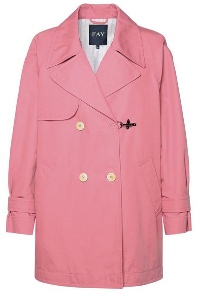 Fay Long Sleeve Double Breasted Coat