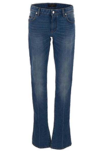 Dolce & Gabbana Logo Plaque Flared Jeans