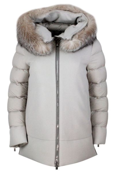 Moorer Fresiale Zipped Hooded Padded Jacket