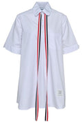Thom Browne Short-Sleeve Bow Detail Shirt