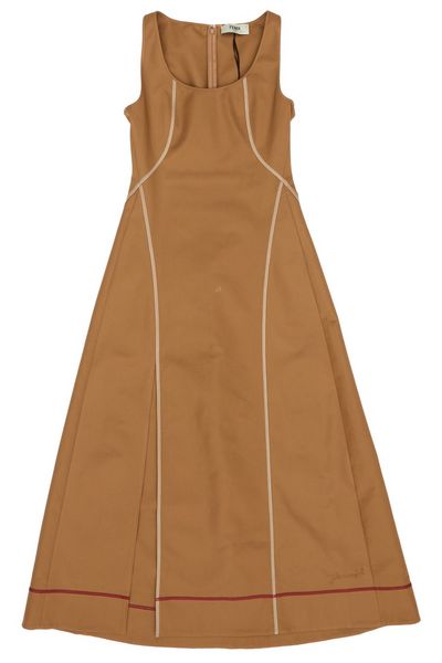 Fendi Square-Neck Sleeveless Flared Dress