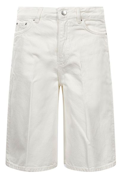 Totême Button Detailed Logo Patch Shorts