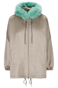 Gucci Shearling Trim Hooded Jacket