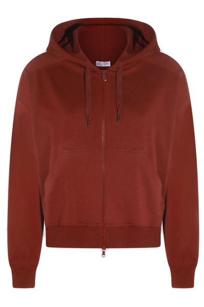 Brunello Cucinelli Drawstring Zipped Hoodie