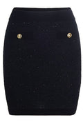 Elisabetta Franchi Sequinned Knit Skirt